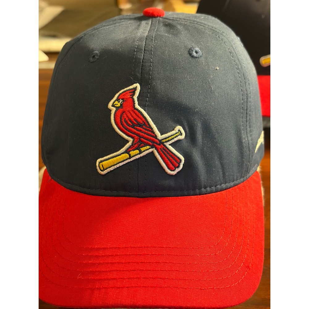St Louis Cardinals Hat Navy Red Busey Bank MLB Baseball Cap Adjustable Strapback